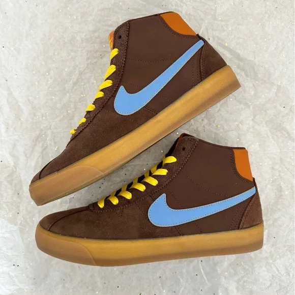 Nike SB Bruin Hi Premium Sneakers Shoes Suede Brown “Why So Sad” - Picture 6 of 9